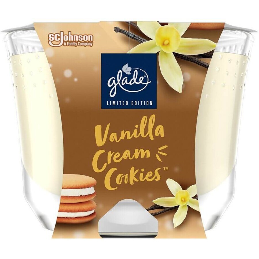 Lumânare parfumată Glade Vanilla Cream cookies 204 g