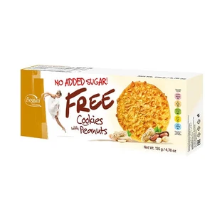 Peanut lump biscuits, no sugar added, 135g, Bogutti