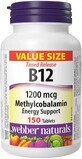 Webber Naturals Vitamin B12 1200 mcg 150 tablets