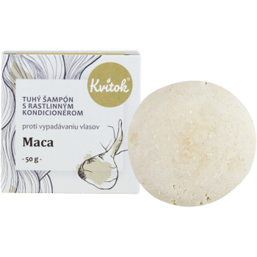 Kvitok Solid shampoo with conditioner against hair loss Maca 50 g
