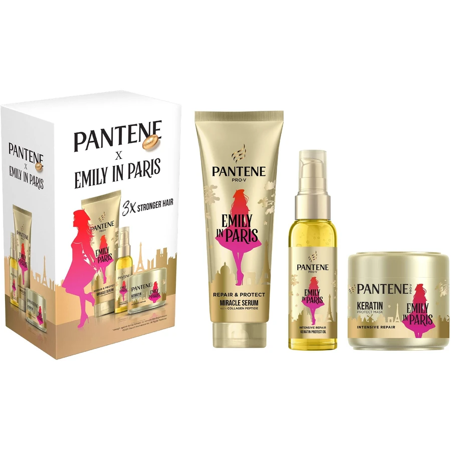 Pantene Pantene x Emily in Paris: sérum 200ml, aceite 100ml y mascarilla capilar 300ml