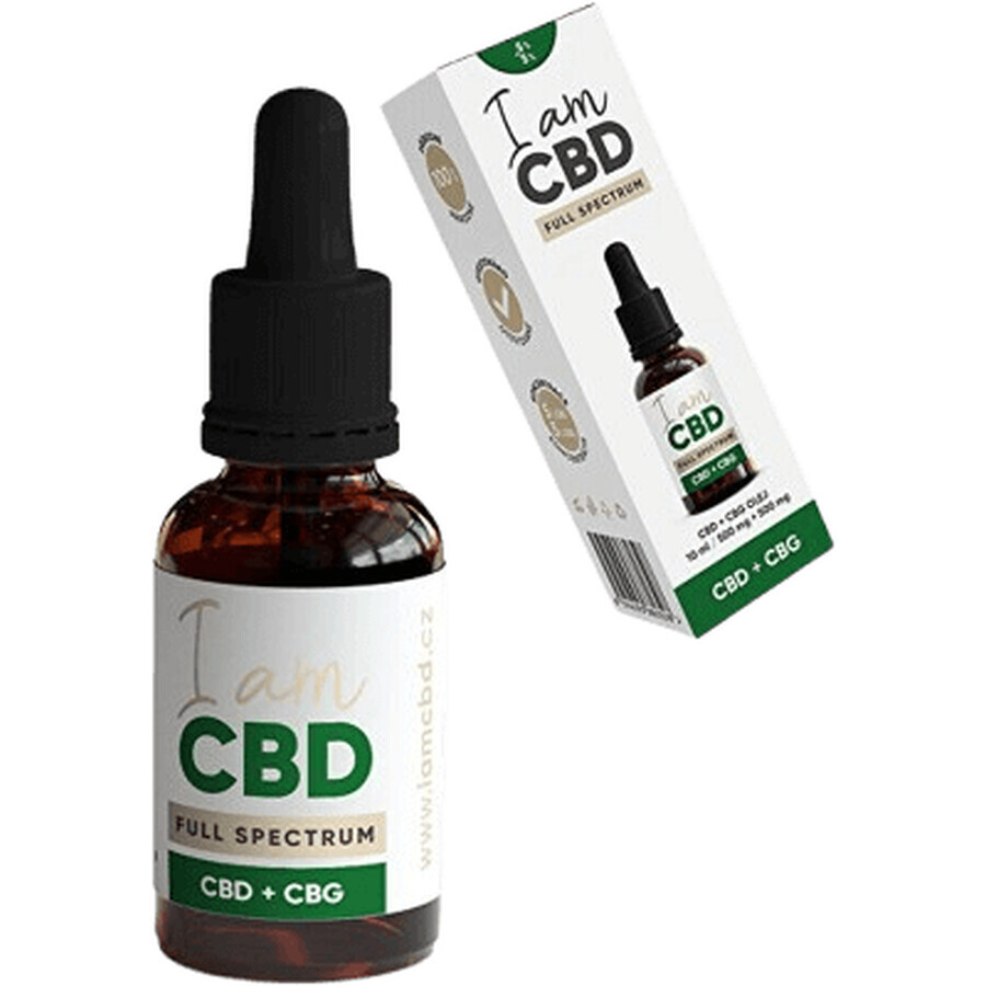 Ich bin CBD Spectrum CBD CBD 5% + CBG 5% original Hanföl 10 ml