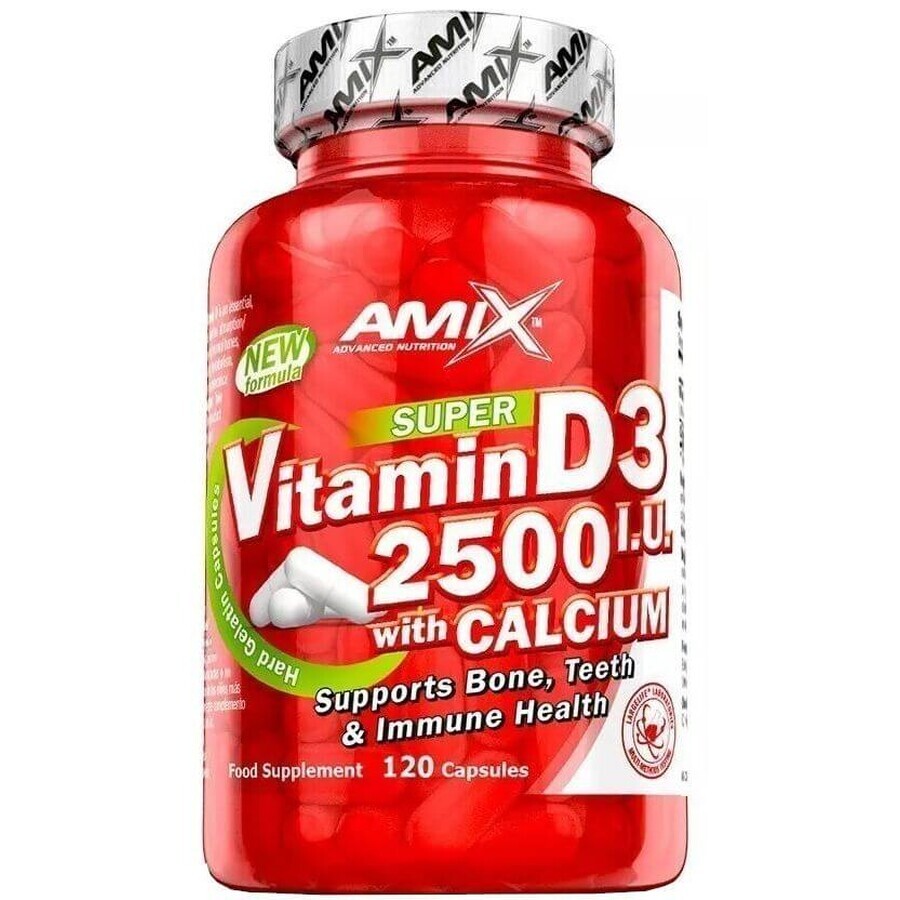 Amix Vitamine D3 2500 IE met calcium 120 capsules