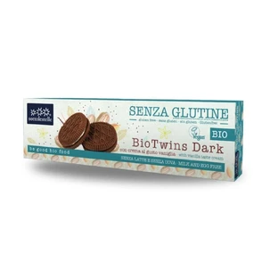 Biotwins Galletas oscuras de crema de vainilla, 125 gr, Sottolestelle
