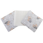 Premium Stoffwindeln 80x70cm grau teddybär 3 Stück Premium Stoffwindeln 80x70cm grau teddybär 3 Stück
