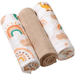 BabyOno Superweiche Musselinwindeln - beige 3 Stück BabyOno Superweiche Musselinwindeln - beige 3 Stück