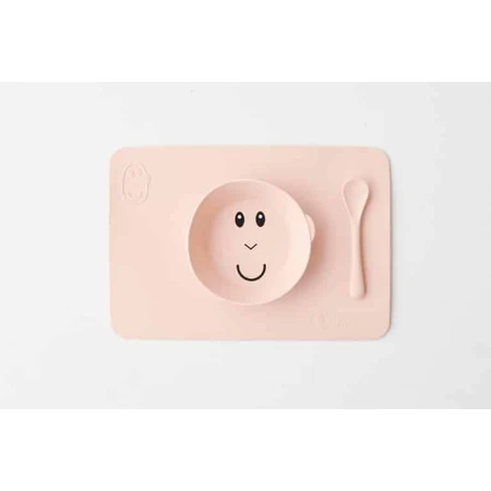 Streichholzäffchen Anti-Rutsch-Silikonmatte mit Schale, rosa