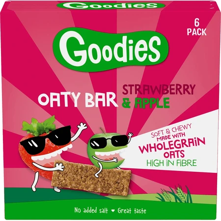Goodies Barritas de Avena Fresa Manzana 6 x 23 g