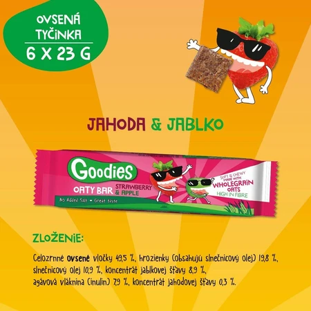 Goodies Barritas de Avena Fresa Manzana 6 x 23 g