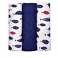 T-Tomi BIO Bamboo diapers, fish 70 x 70 cmPeceece 3 pcs