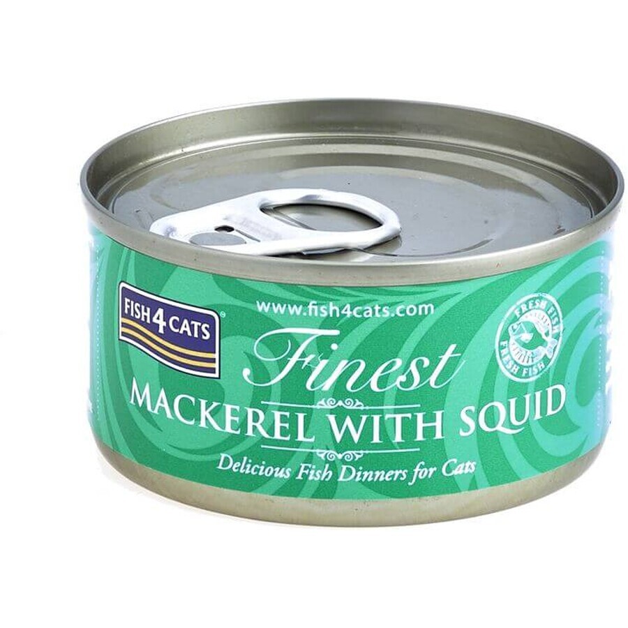 Fish4Cats Canned cat food Finest mackerel with squid 70 g