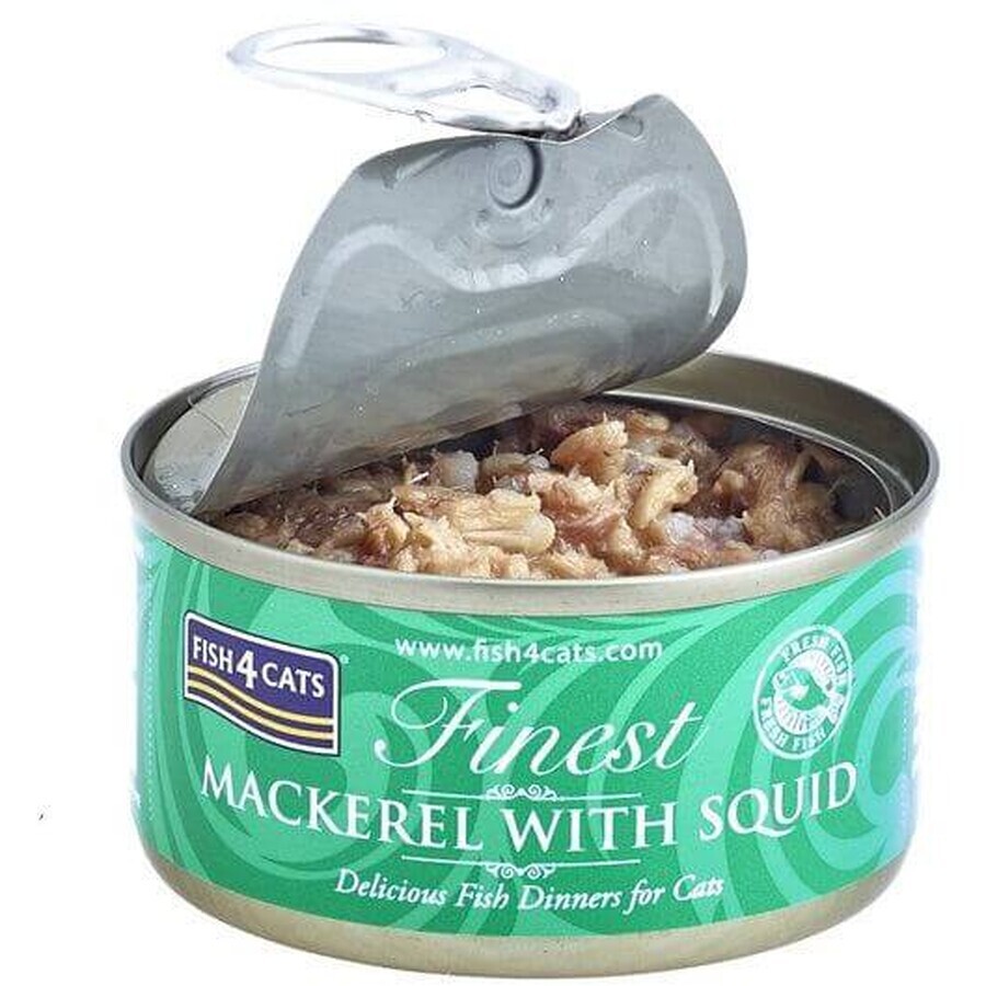 Fish4Cats Canned cat food Finest mackerel with squid 70 g