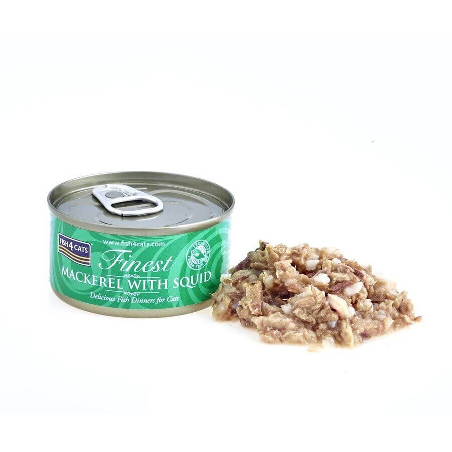 Fish4Cats Canned cat food Finest mackerel with squid 70 g