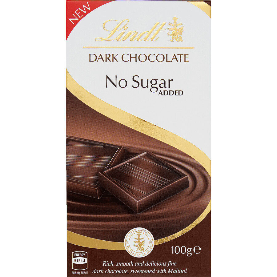 Lindt dark chocolate without added sugar 100 g