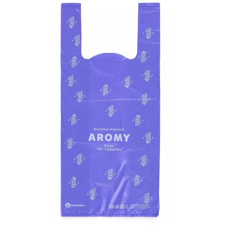 Petite&Mars Sacs à couches parfumés avec poignées Aromas 100 pcs