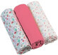 BabyOno Super soft pink muslin diapers 3 pieces