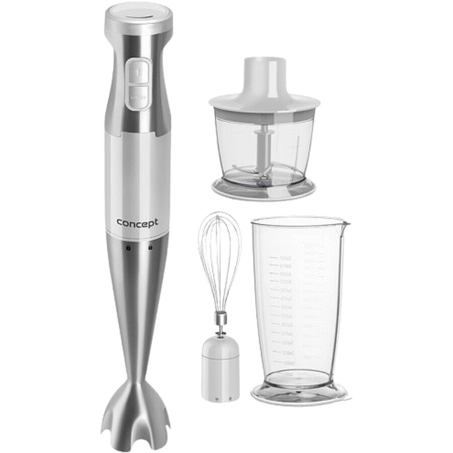 Concept TM4910 Stick blender with chopper, whisk and mixing bowl 1000 W White