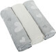 Bomimi Premium Cotton diapers 140g/m2 printed, 80x70cm heart gray 3 pcs
