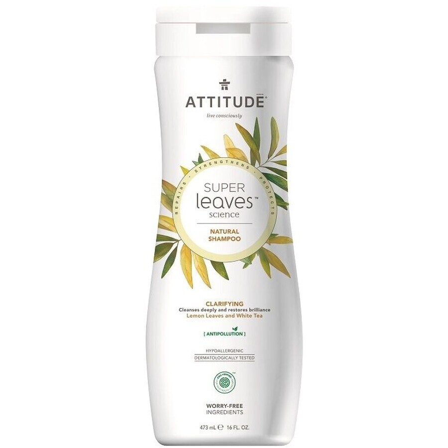 Attitude Super Leaves detoxifying, lightening shampoo for normal and oily hair 473 ml