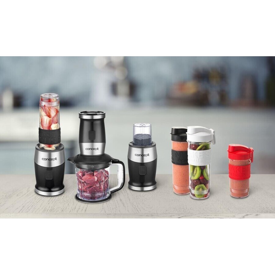 Concept Făcător de smoothie + tocător + râșniță 700W negru