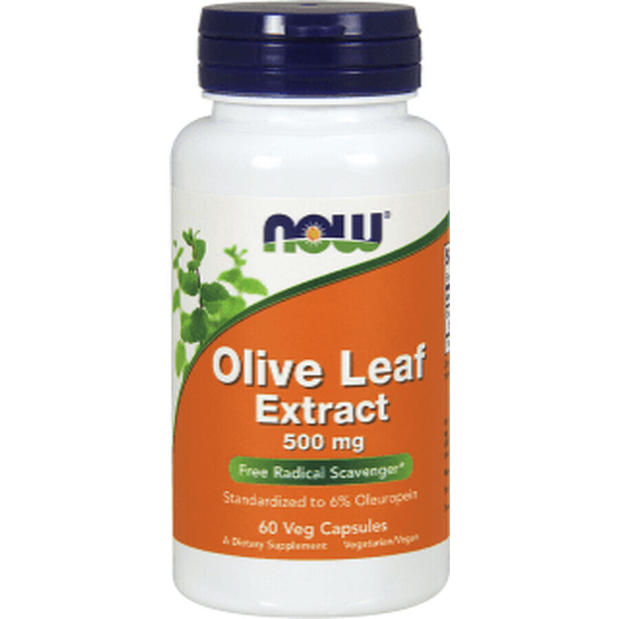 Now Foods Olive Extract 500mg 60 gélules végétales 60 gélules