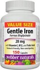 Webber Naturals Iron 28 mg (gentle for the stomach) + C, B12 and folic acid 150 capsules