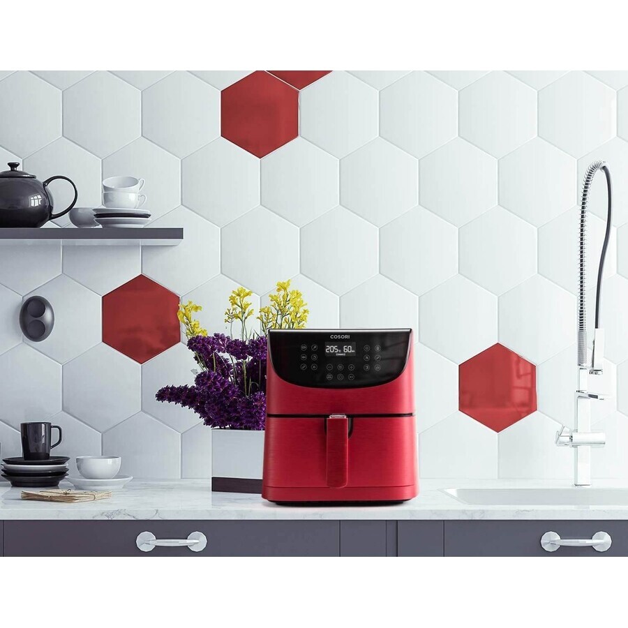 Cosori CP158-AF freidora digital premium de aire caliente roja de 5,5 litros