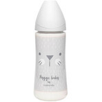Suavinex Hygge Hygge Pemium Moustache Bottle - grigio L 360 ml Suavinex Hygge Hygge Pemium Moustache Bottle - grigio L 360 ml