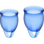 Satisfyer menstruatiecup Feel confident blauw 2 stuks Satisfyer menstruatiecup Feel confident blauw 2 stuks