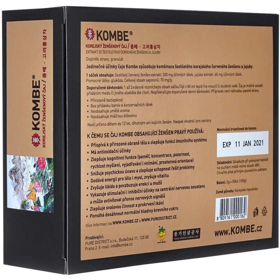 Kombe Koreaanse ginseng thee. 50