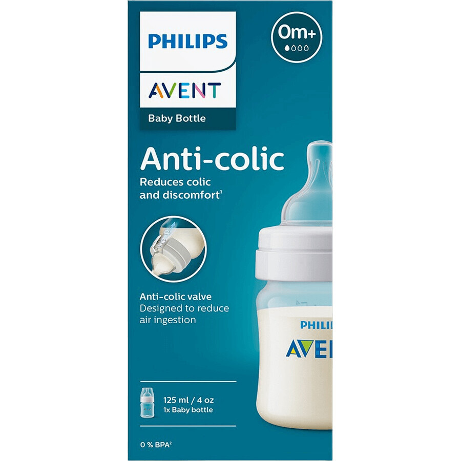 Philips Avent Anti Colic Bottle 0+m, 125 ml Philips Avent Anti Colic Bottle 0+m, 125 ml