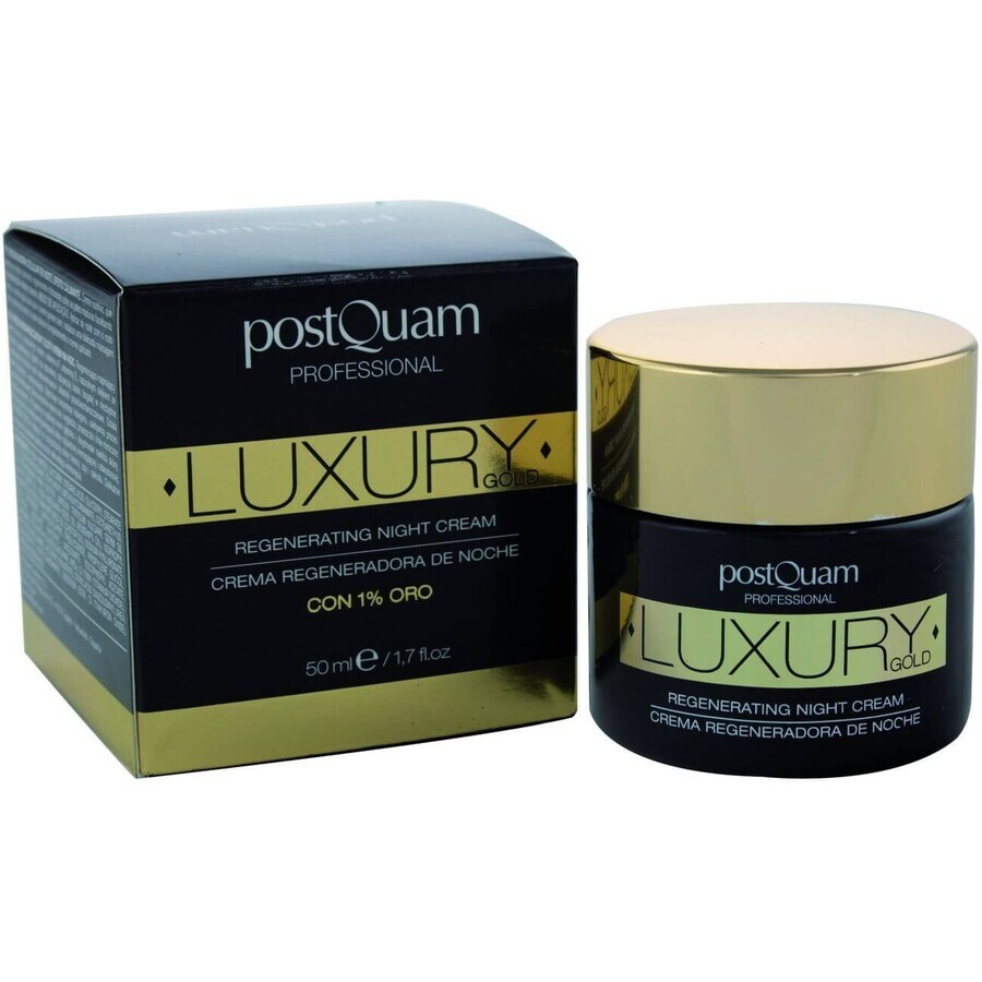 PostQuam Professional Luxury Gold Luxury Crème de nuit régénératrice avec 1% d'or 50 ml