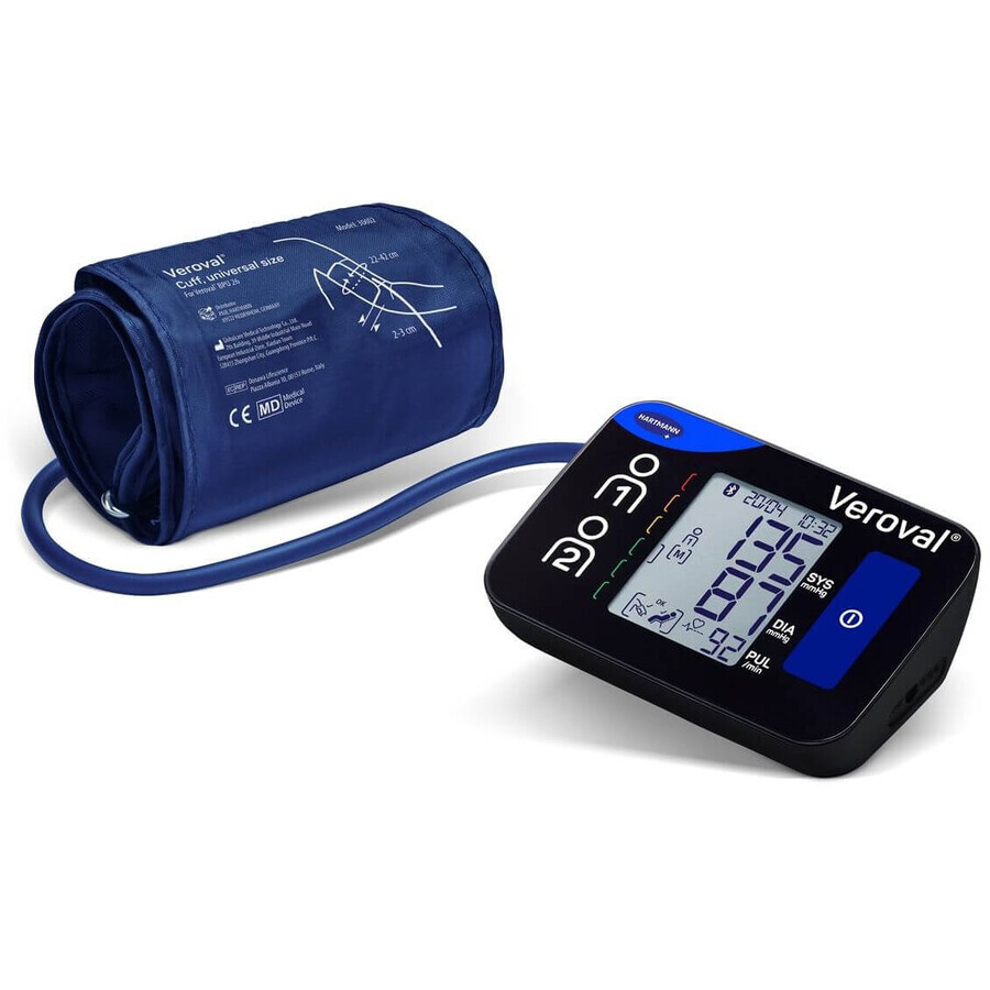 Hartmann Veroval Compact + connect BPU 26 Schulter-Blutdruckmessgerät + Netzadapter