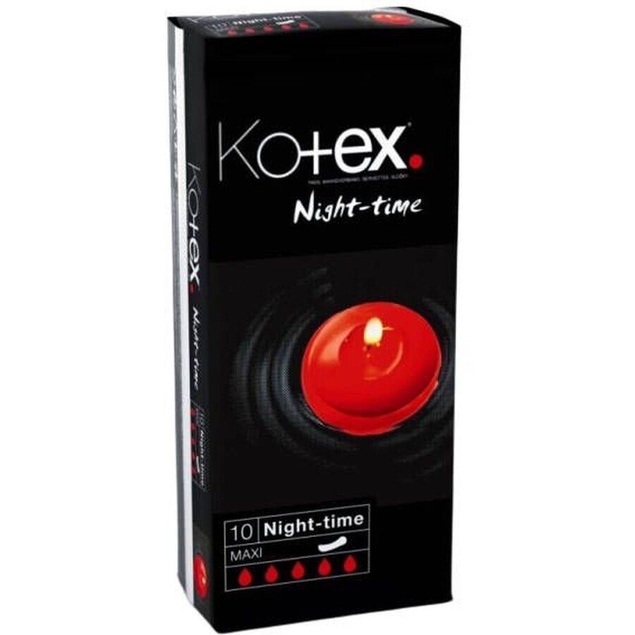 Șervețele sanitare Kotex® Night - Time 10 buc