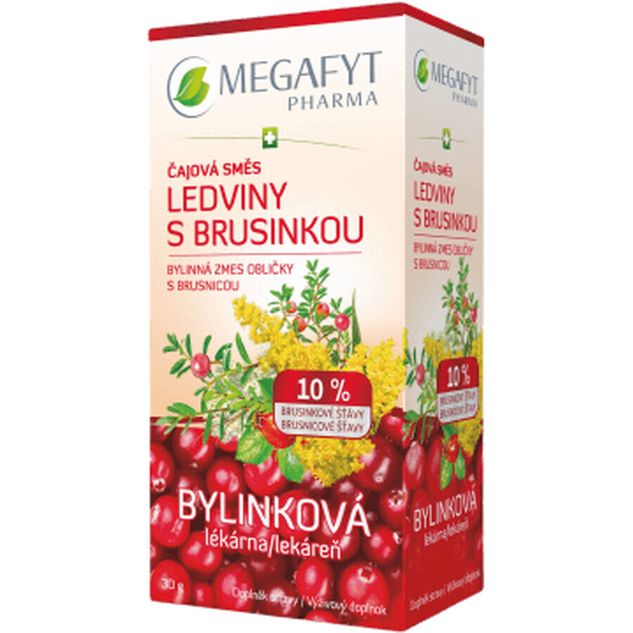 Megafyt Herbal Pharmacy Kidney with Cranberry Tea Blend, 20 x 1,5 g