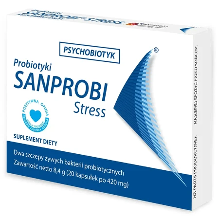 Psychobiotic Stress, 2 x 20 capsules, Sanprobi