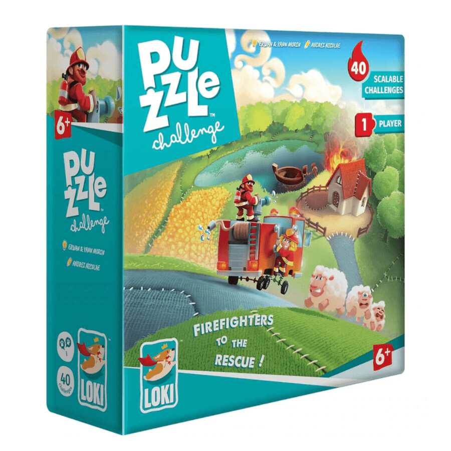 Puzzle Challenge: Vigili del fuoco alla riscossa, 40 pezzi, 6 anni+, Loki
