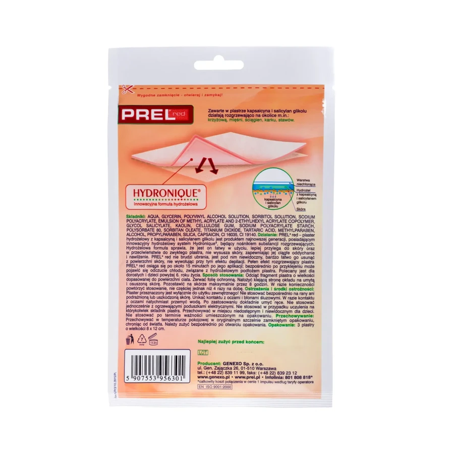 Hydronique Hydrogel-Wärmepflaster, 1 Stück, Prel Rot