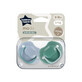 Ciucci ortodontici Moda, 6-18 mesi, 2 pezzi, blu/verde, Tommee Tippee