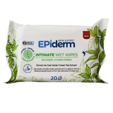 Toallitas húmedas íntimas con extracto de té verde, 20 unidades, Epiderm