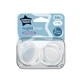 Night Time orthodontic pacifiers, 0-6 months, 2 pieces, White, Tommee Tippee