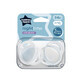 Night Time orthodontische Schnuller, 0-6 Monate, 2 St&#252;ck, Wei&#223;, Tommee Tippee
