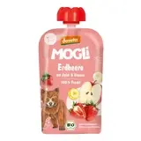 Organic puree with strawberries, apples and bananas, 1 year+, 100 g, Mogli