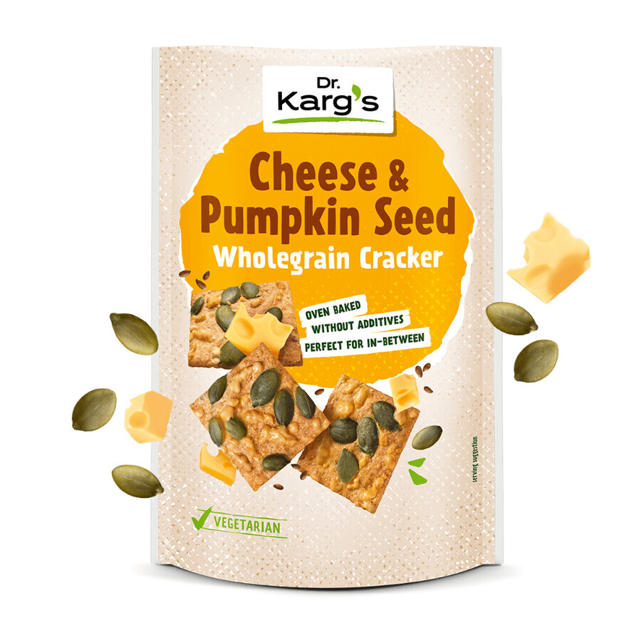 Winkel op Volkoren snack met Emmentaler kaas en pompoenpitten, 110 g, Dr Karg`s Volkoren snack met Emmentaler kaas en pompoenpitten, 110 g, Dr Karg`s