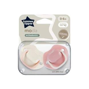 Chupetes ortodónticos Moda, 0-6 meses, 2 piezas, Beige/Rubio, Tommee Tippee