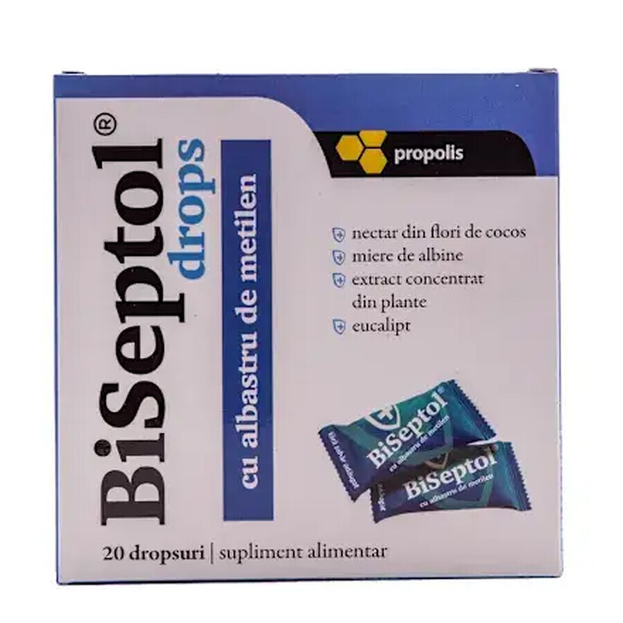 BiSeptol Drops mit Propolis und Methylenblau, 20 St., Dacia Plant