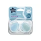 Nachtpon orthodontische fopspenen, 0-6 maanden, 2 stuks, Blauw, Tommee Tippee