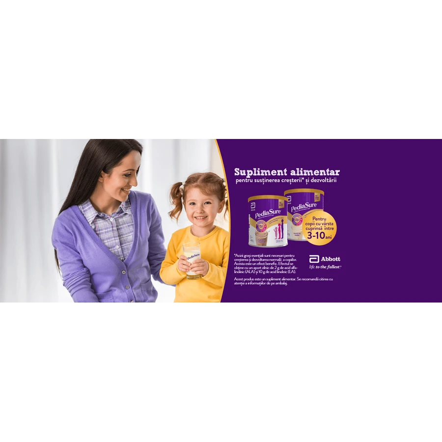 PediaSure con sabor a vainilla en polvo, 3-10 años, 400 g, Abbott