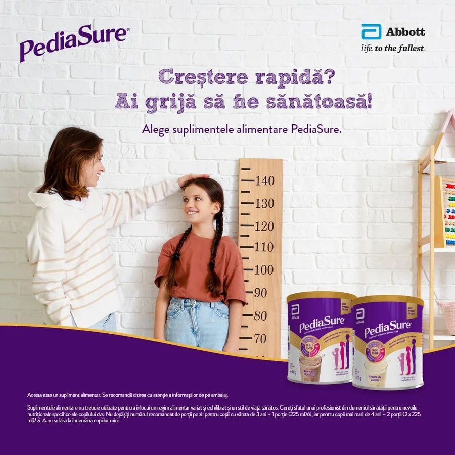 PediaSure con sabor a vainilla en polvo, 3-10 años, 400 g, Abbott