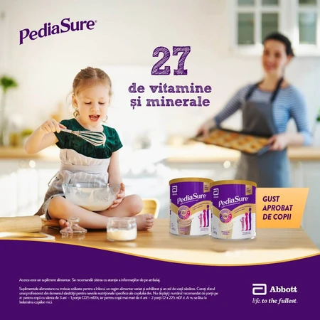 PediaSure con sabor a vainilla en polvo, 3-10 años, 400 g, Abbott
